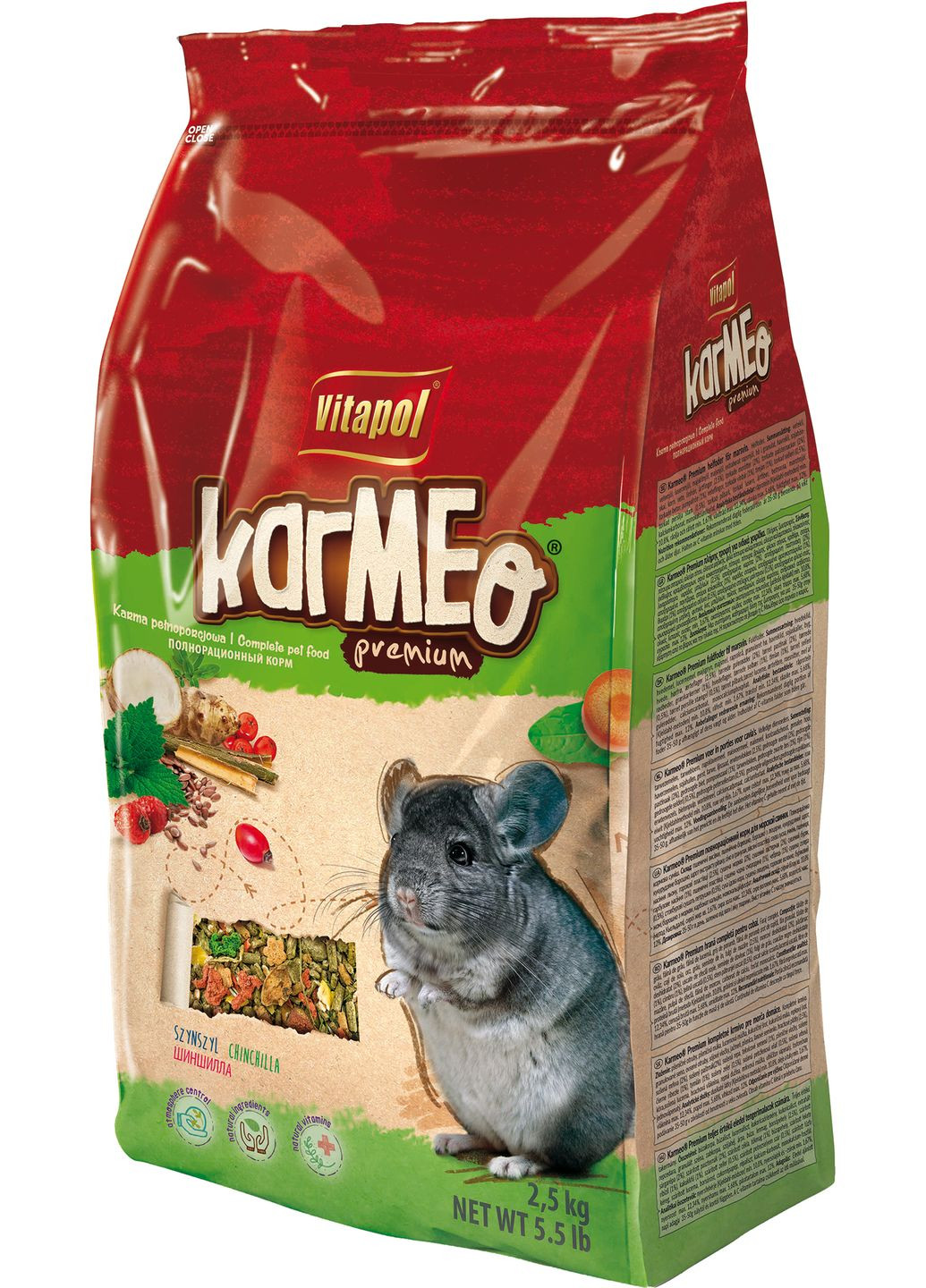 Корм для шиншилл Karmeo Премиум 2.5 кг (5904479016683) Vitapol (279562756)