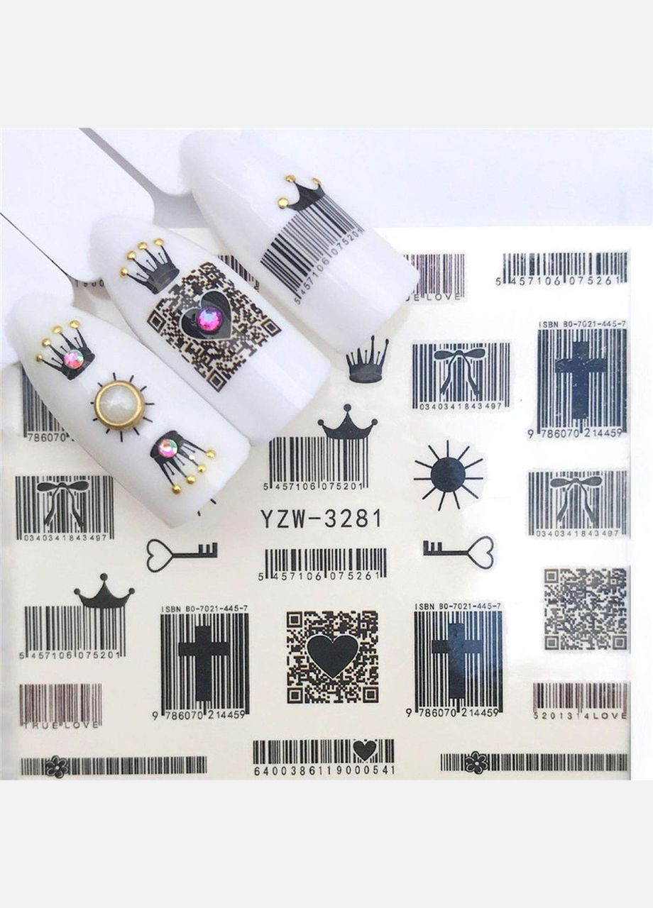 Слайдер-дизайн водные наклейки для ногтей, YZW-3281 No Brand (296665385)