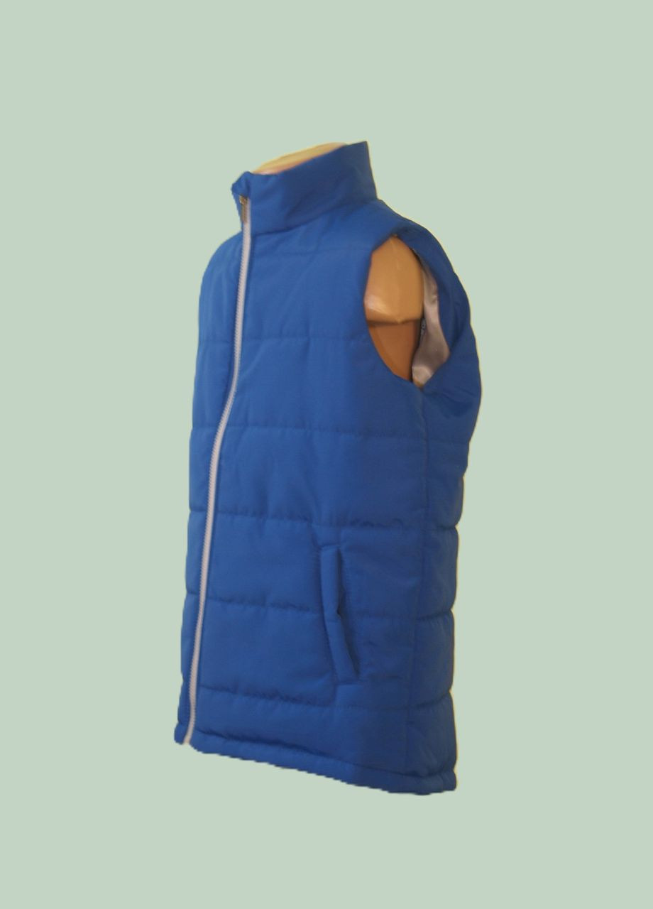 Жилетка детская весна/осень без капюшона 122 размер с карманами Синий цвет Handmade (324252641)