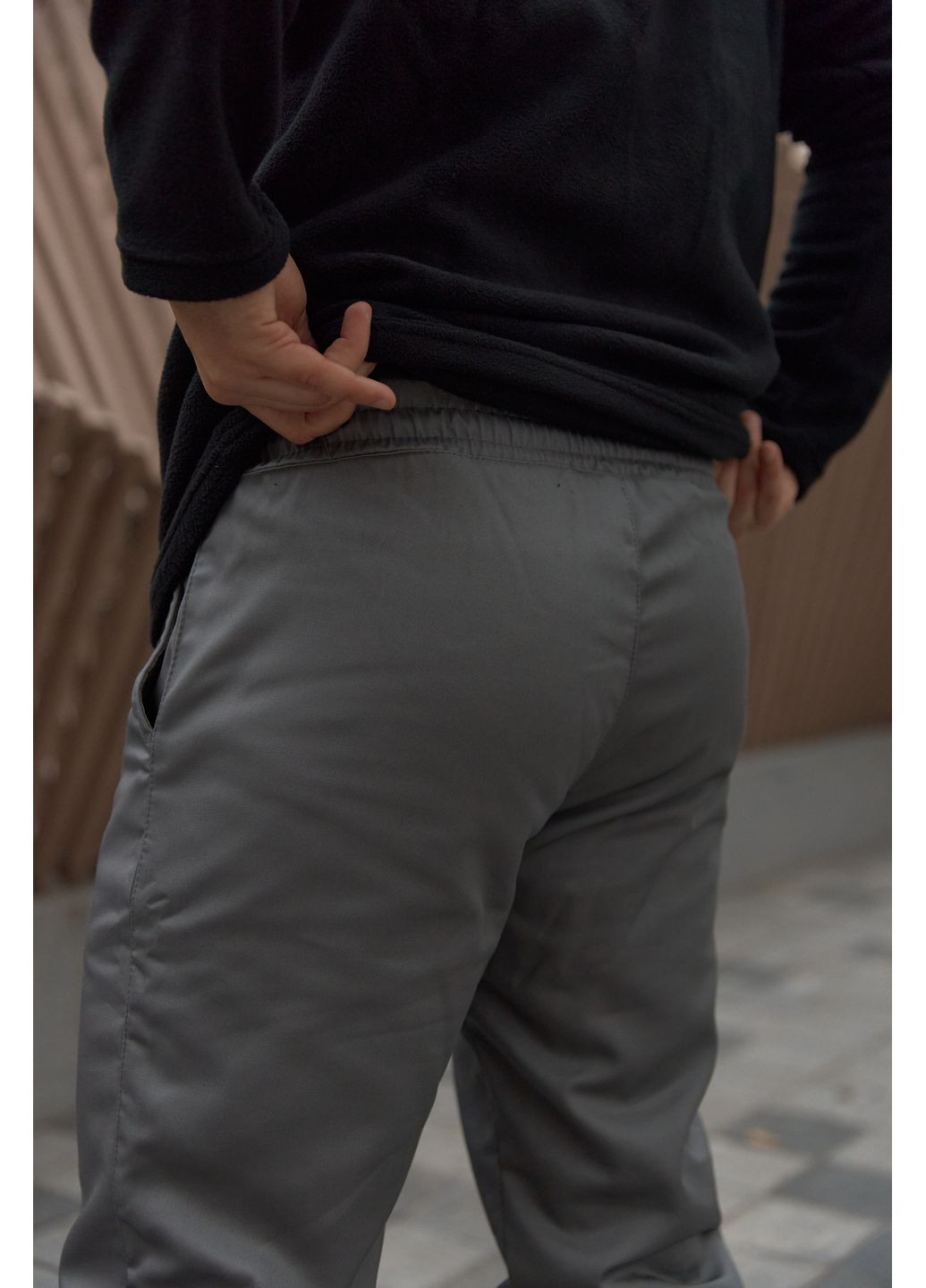 Штани чоловічі карго на флісі сірі Intruder (312488883)