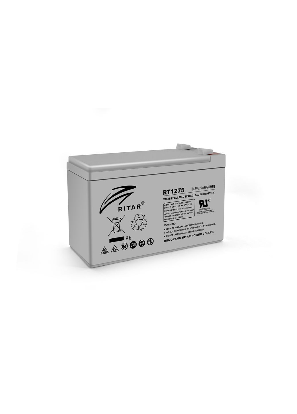 Акумуляторна батарея AGM RT1275, Gray Case, 12V 7.5Ah ( 151 х 65 х 94 (100) ) Q10 Ritar (317863650)