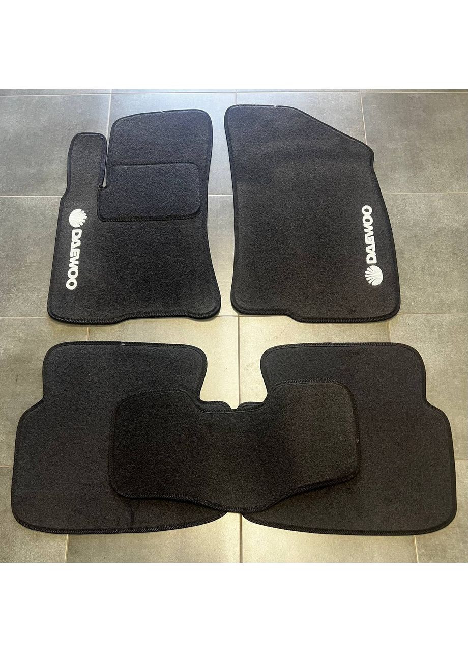 Ворсовые коврики в салон для Daewoo (1997-) МКП/Дэу Ланос /Чёрные, кт. 5шт Beltex Lanos (362047622)