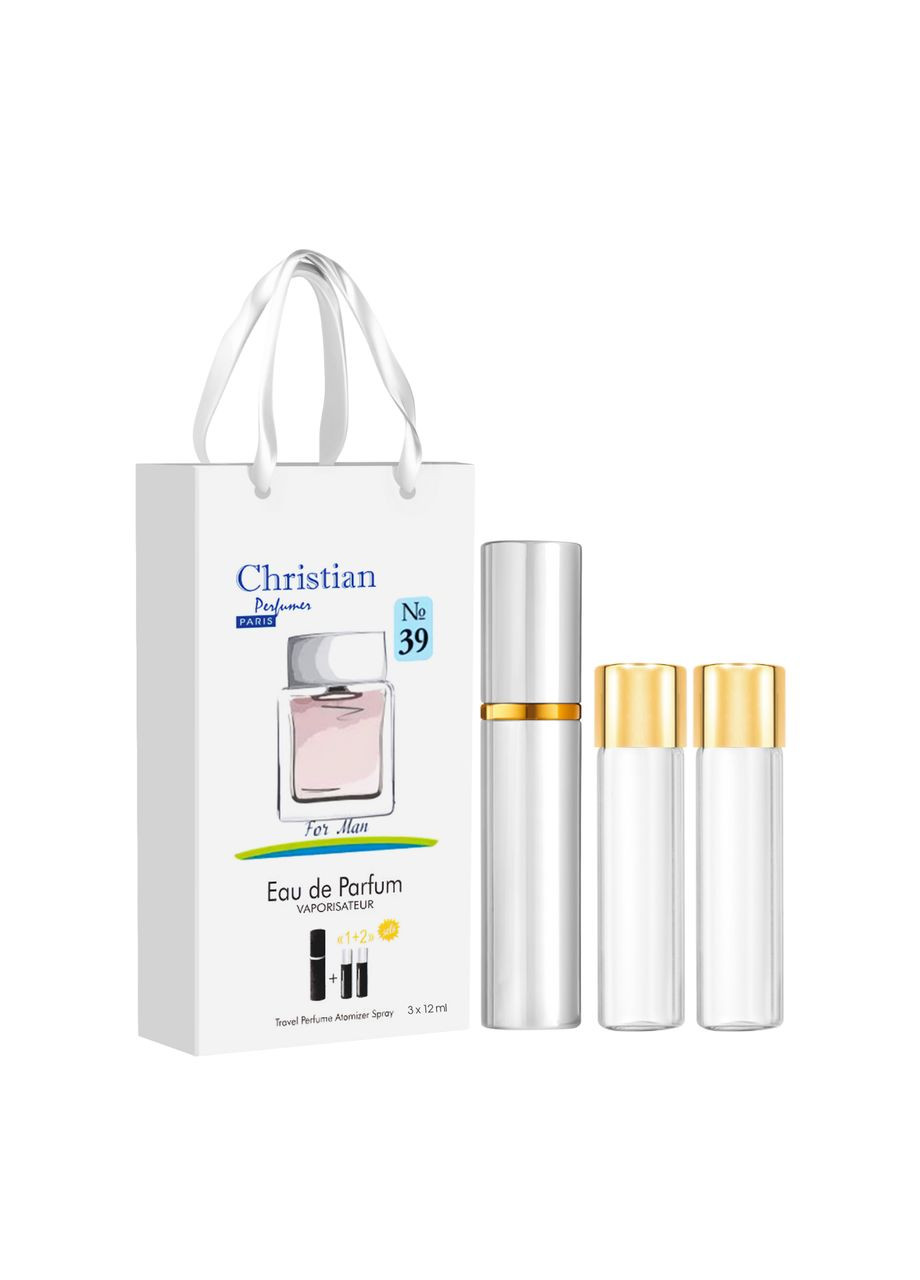 Духи мужские «Euphoria» № 39 подарочные с атомайзером 3 шт по 12 мл Christian (307307633)