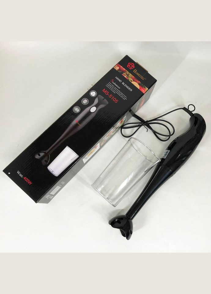 Блендер MS-5105 400 Вт зі склянкою, гарний занурювальний блендер для дому, електричний блендер Domotec (364666101)