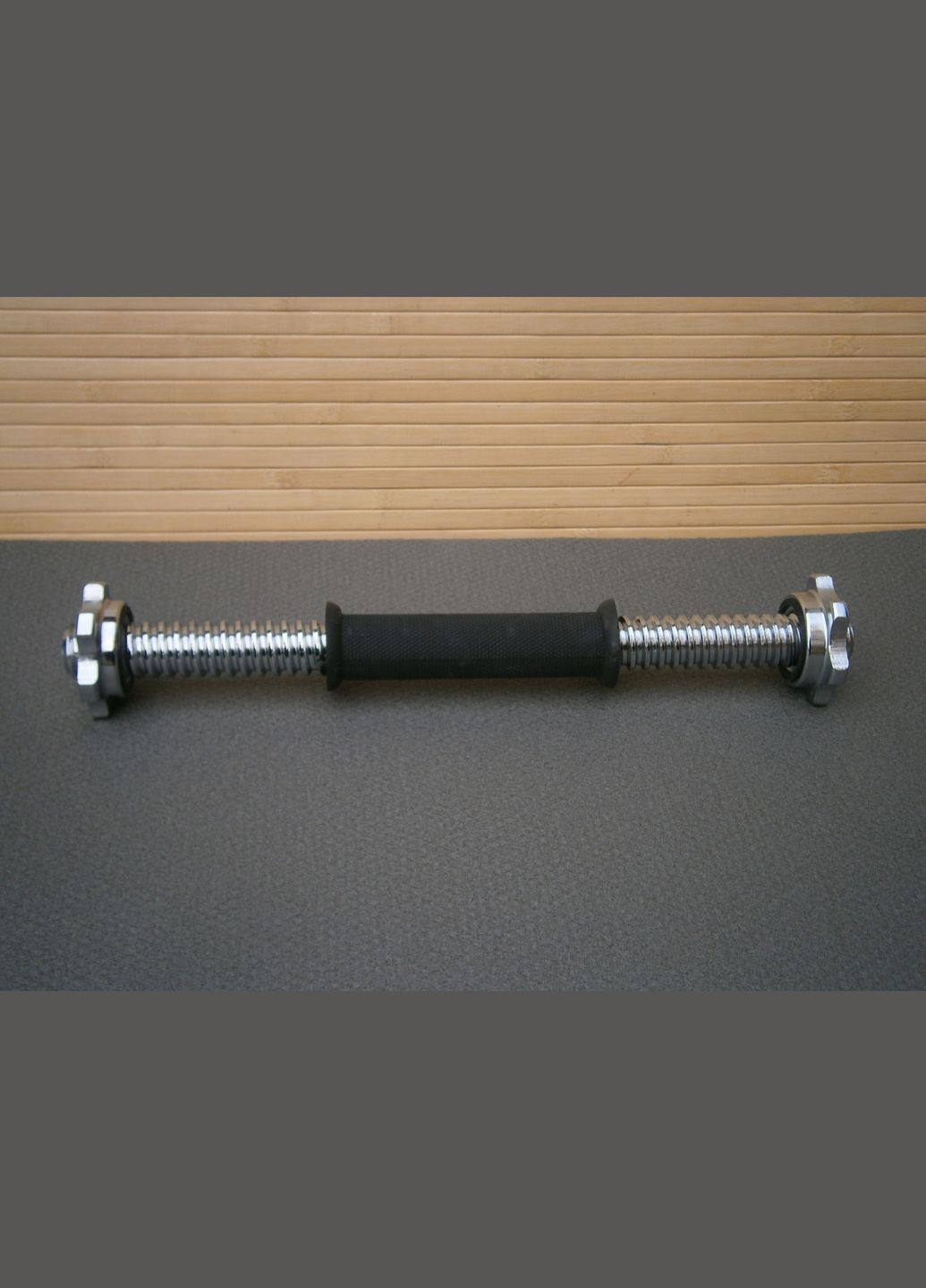 Грифи гантельні Sport Lux 2 шт сталеві хромовані з прогумованими ручками та гайками Вейдера 33 см 25 мм No Brand (302391930)