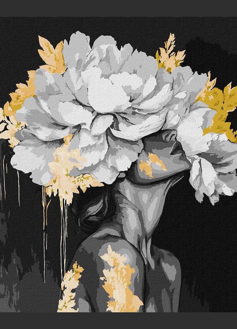 Картина по номерам Цветочная красота с красками металлик 40*50 см KHO 8511 exp Ідейка (322471835)