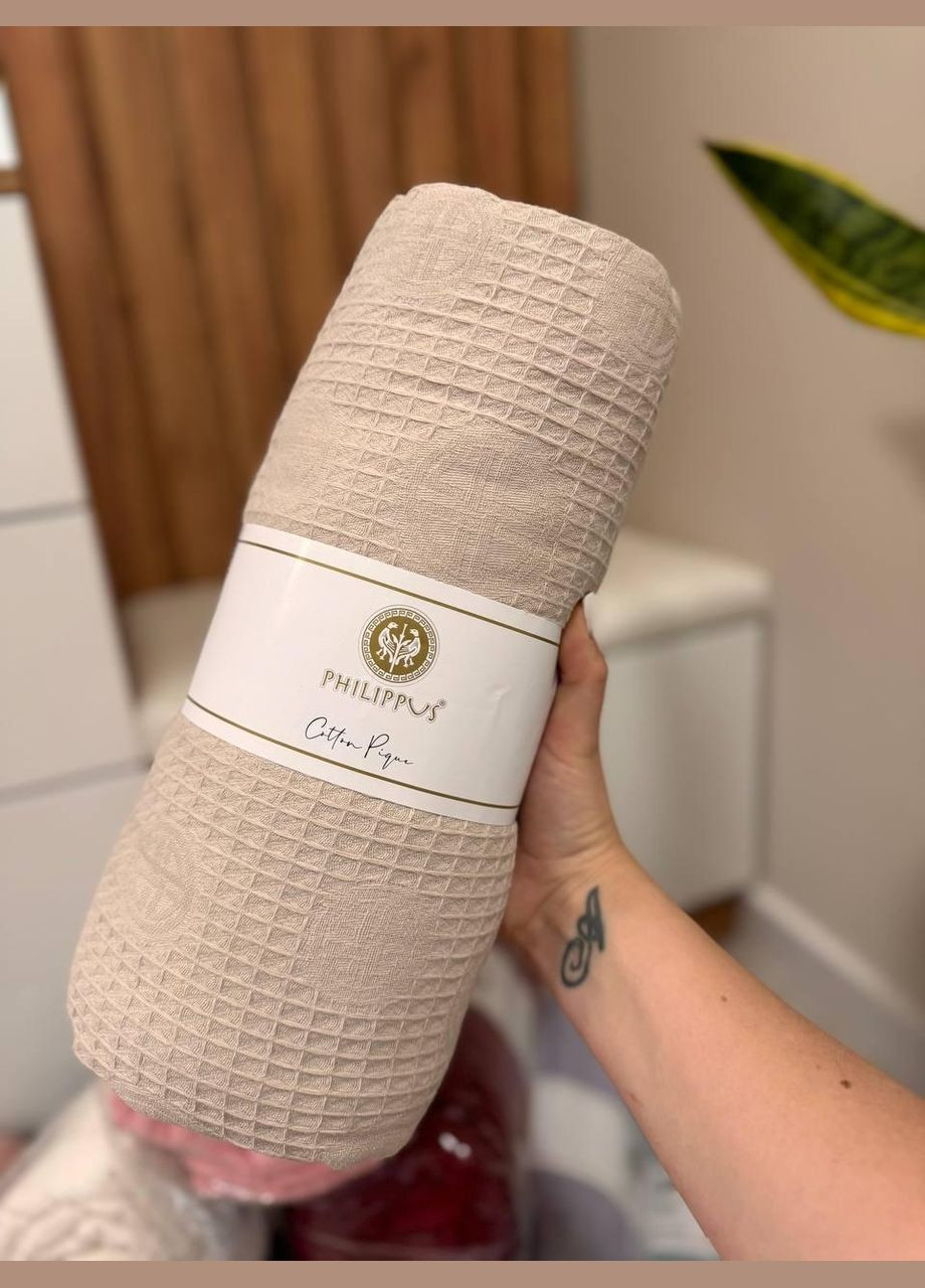 Простынь вафельная на диван кровать 200х220 (П4К-Prost-pike-001-011) No Brand (308754673)