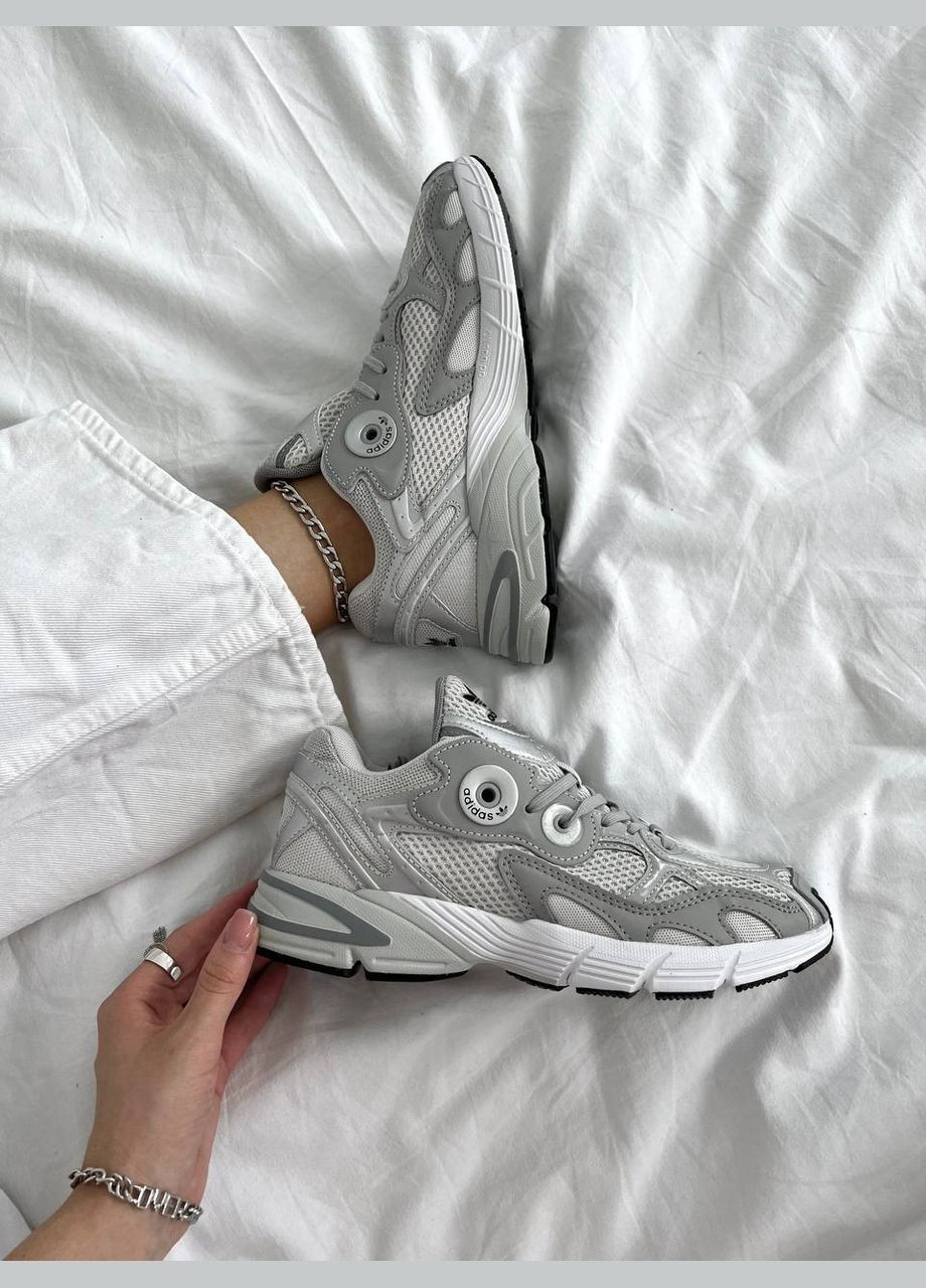 Серые всесезонные кроссовки Vakko Adidas Astir White Silver
