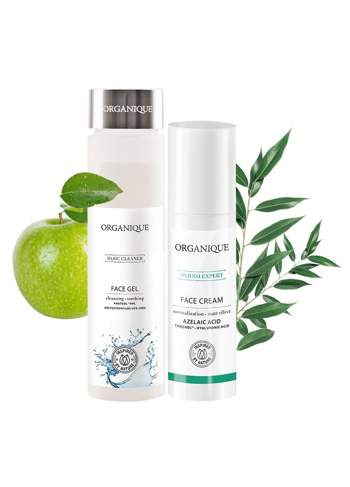Набор косметики Для Кожи с Угрями и Акне - Гель для Умывания и Нормализующий Крем 185002 Organique (298483198)