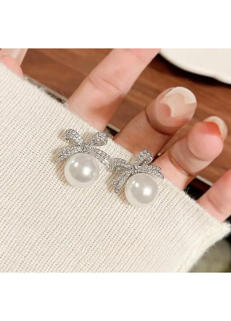 Серьги с жемчугом, серьги с жемчугом, серьги с жемчугом, серьги с бантиками, серьги бантики. Fashion Jewelry (351489044)