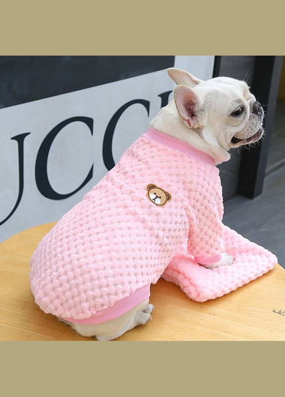 Вязаный махровый свитер для котов и кошек Pet Style "Мишка" Розовый 2XL No Brand - (323233913)