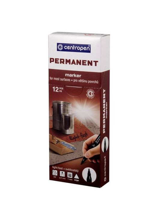 Маркер Permanent 2536, 1 мм, черный () Centropen 2536/01 (328447169)