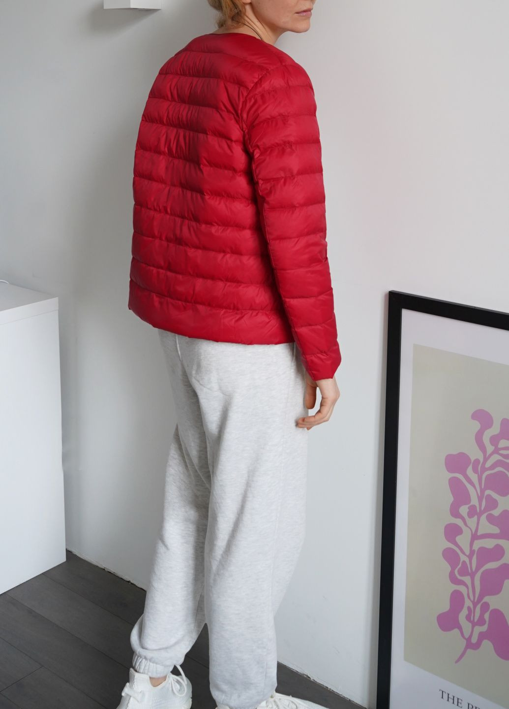 Красный демисезонный Пуховик One