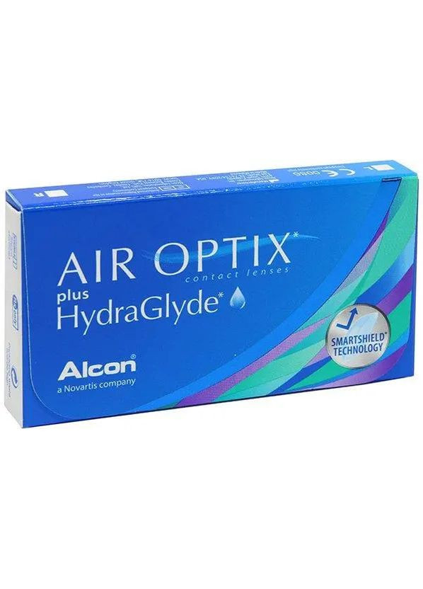 Контактные Линзы Plus Hydraglyde (упаковка 3 шт) 1 месяц -0,5...-12 аироптик Alcon Air Optix (345726130)