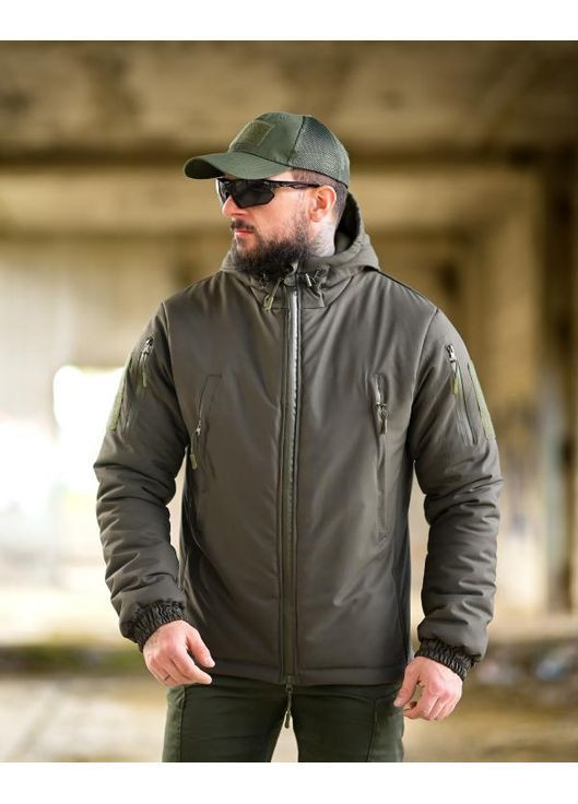 Тактична чоловіча зимова куртка Omni-heat олива No Brand (368600731)