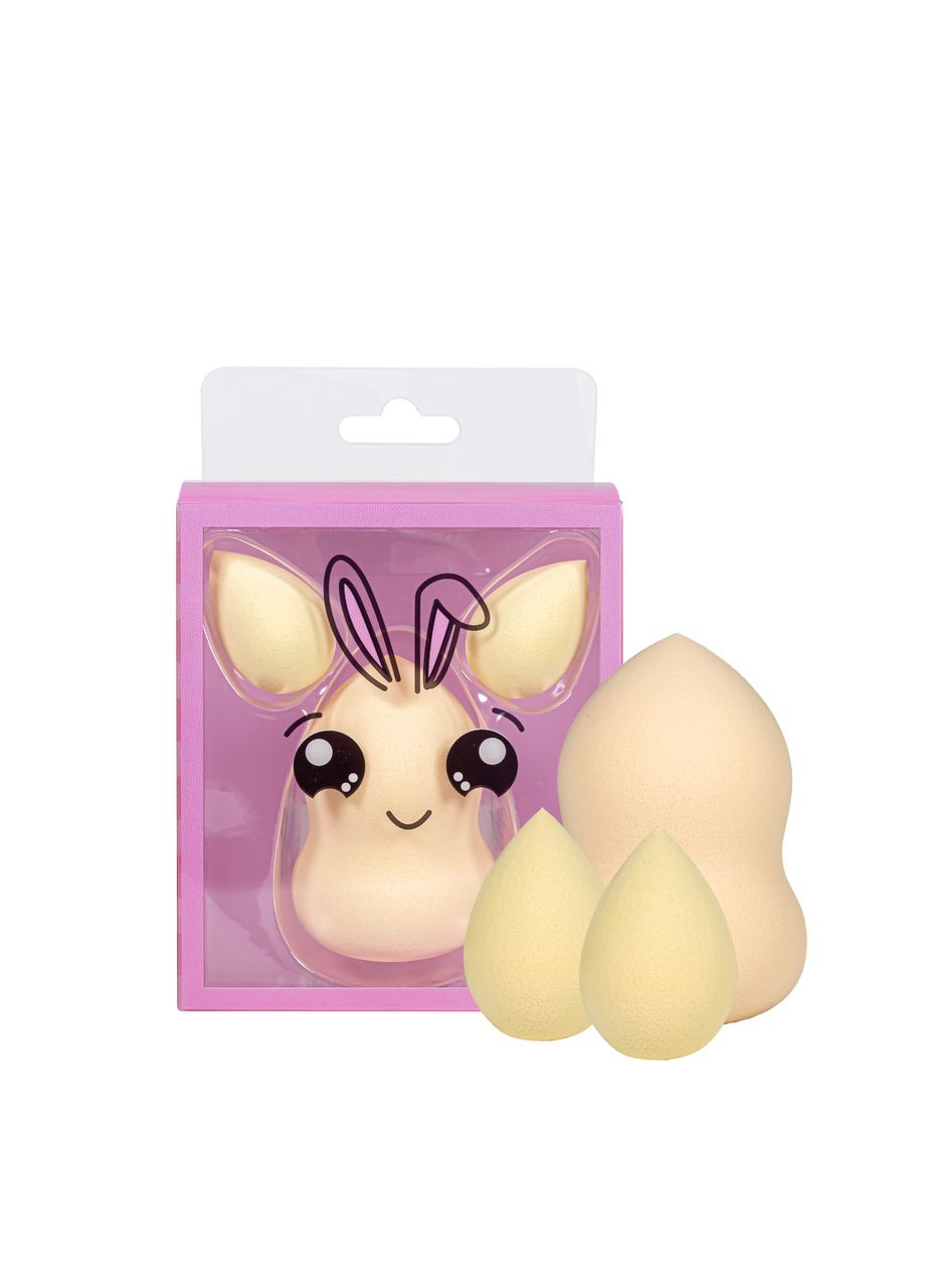 Набір спонжів для макіяжу 3 в 1 у футлярі "Олень" та "Заєць" No Brand (338426624)