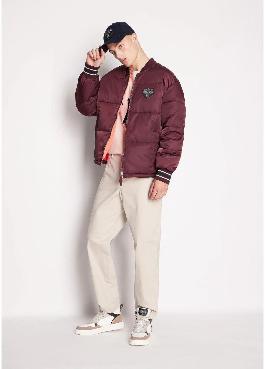 Бежева футболка Armani Exchange