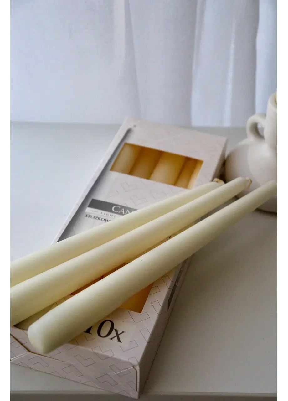 Свечи конические кремовые 10шт Bispol (314874228)