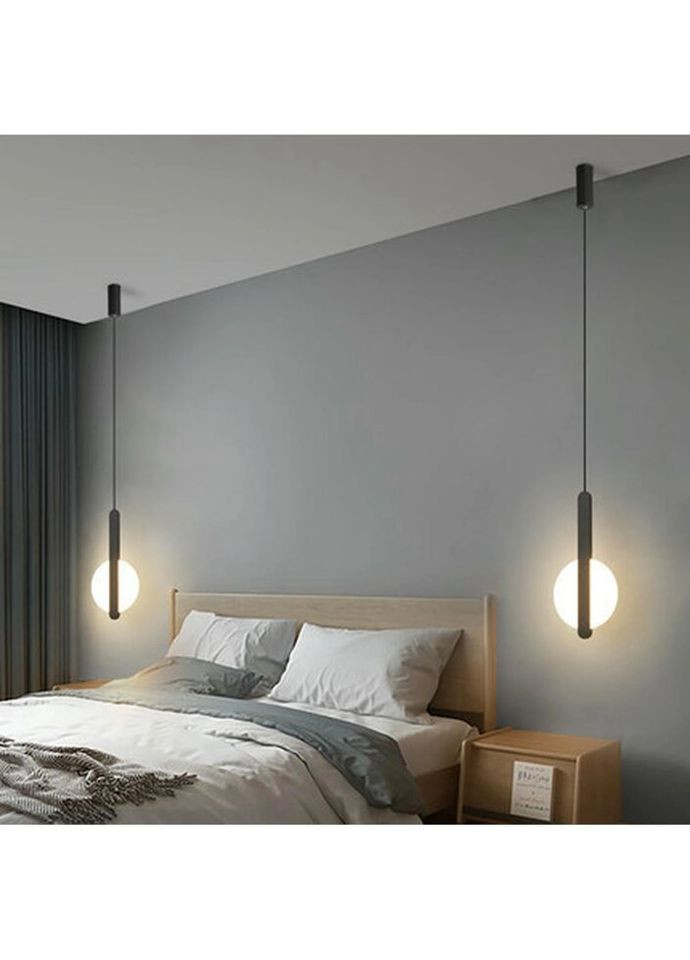 Люстра светодиодная подвесная LED светильник для квартиры на потолок лэд 26498 Черный 65-180х6х20 см. Sunnysky (324396037)