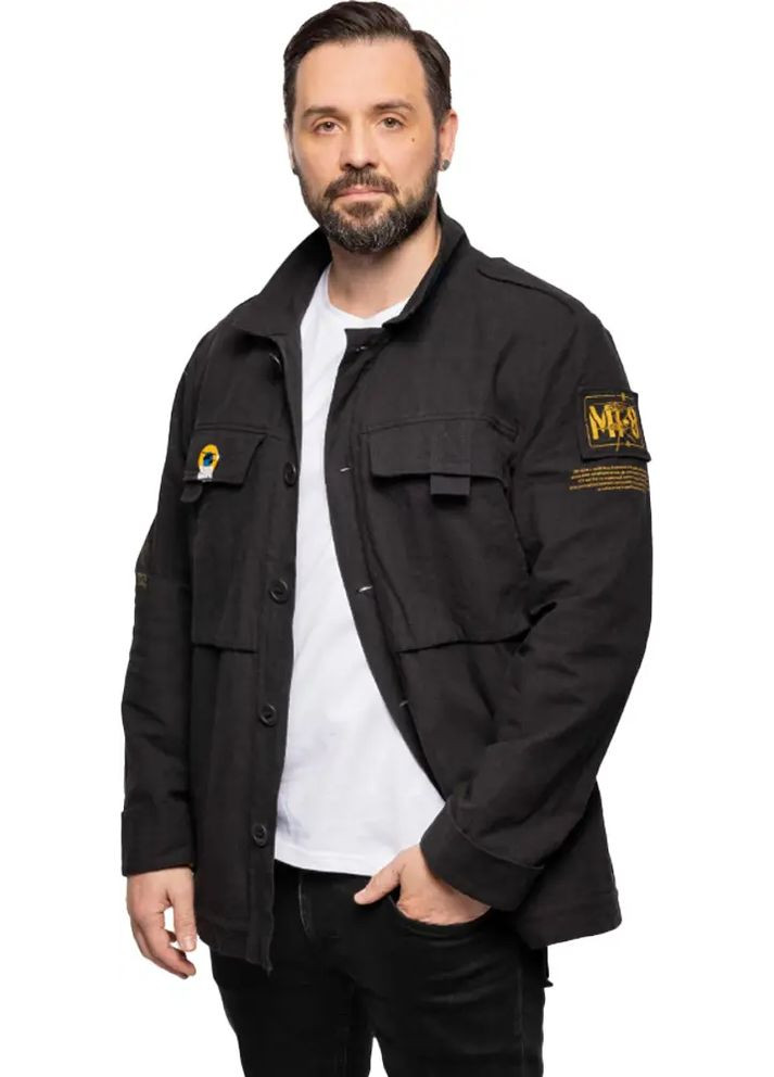 Чорна сорочка aviatsiya halychyny mission mariupol black No Brand