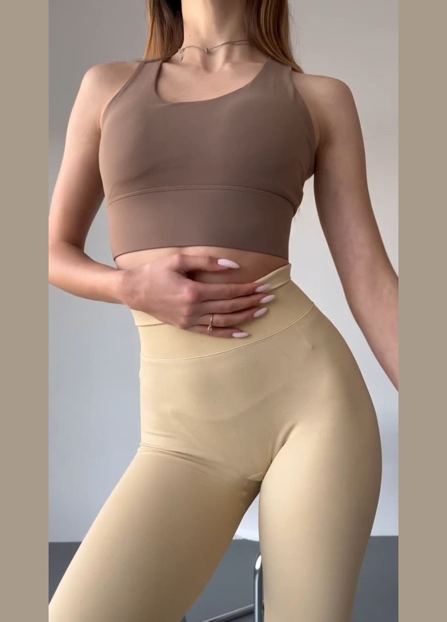 Топ с застёжкой на спине и чашками шоколадного цвета, размер L Trends (330756786)