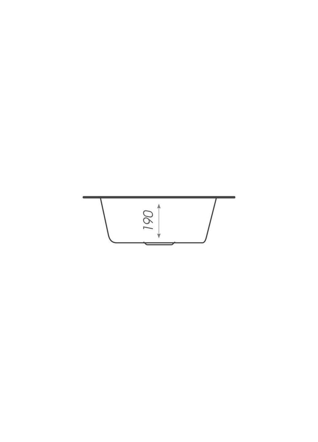 Гранитная мойка для кухни 510 LUNA матовая Cерый металлик Platinum (269794639)