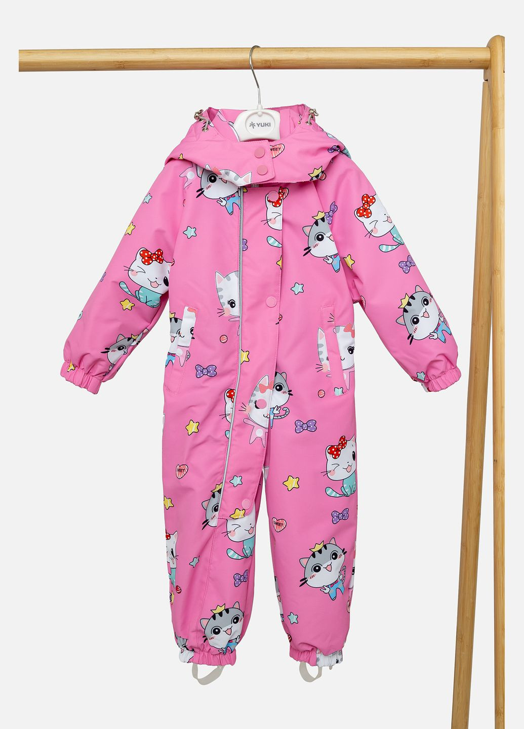 Комбінезон утеплений для дівчинки колір рожевий CB-00242553 BALLABIO (314910823)