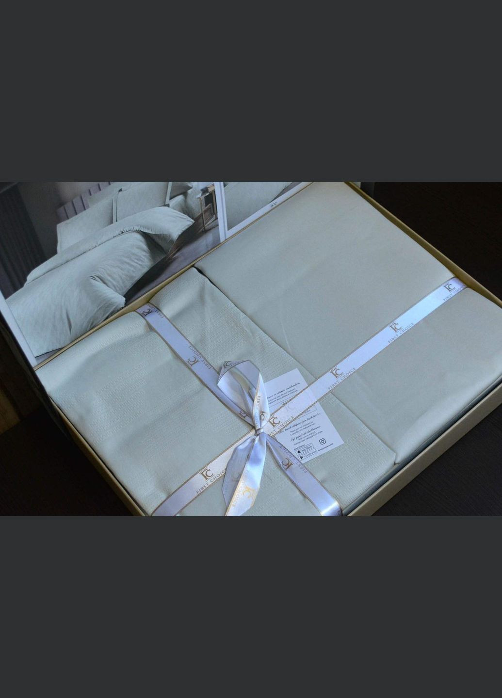 Постільна білизна сатин жакард — Boris Ice євро First Choice (304574467)