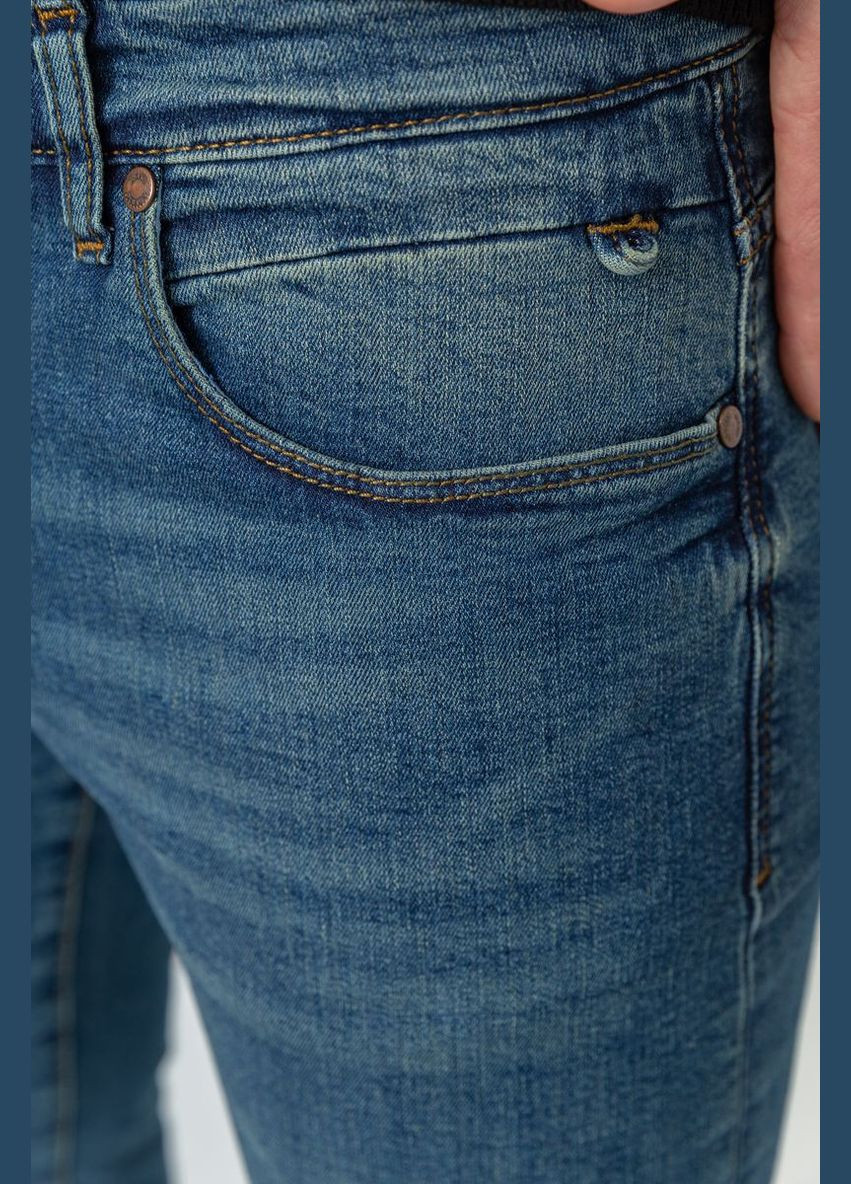 Комбинированные демисезонные джинсы мужские, цвет синий, Amitex
