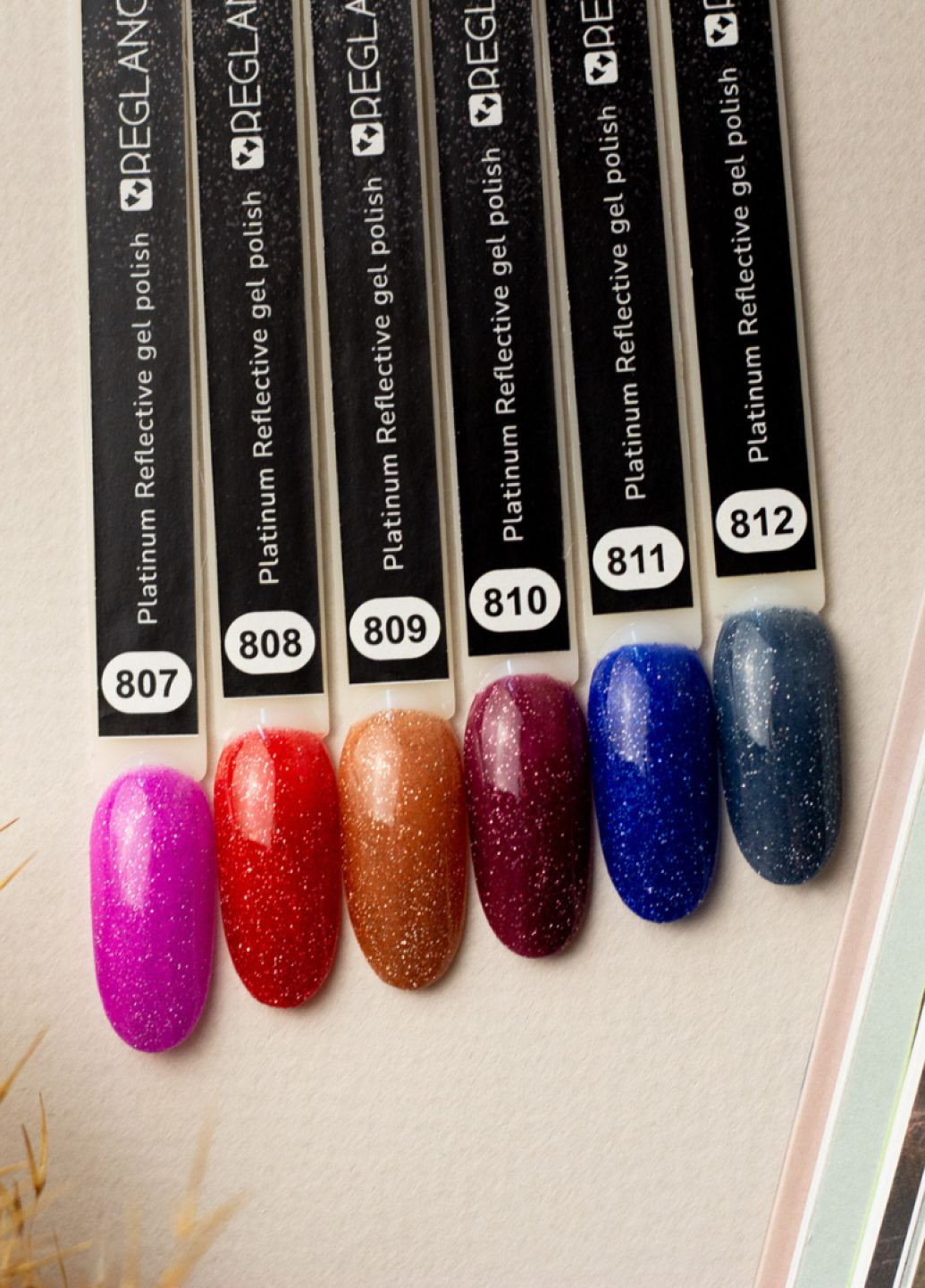 Светоотражающий гель-лак для ногтей Platinum 809 “Amberglow”, 12 мл Reglance (303137113)