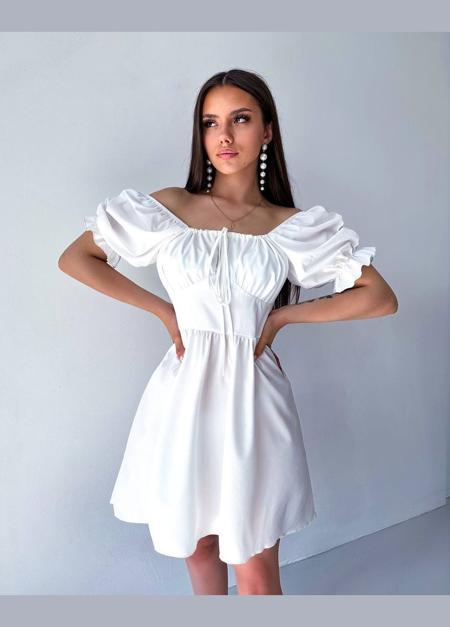 Білий повсякденний сукня No Brand однотонна