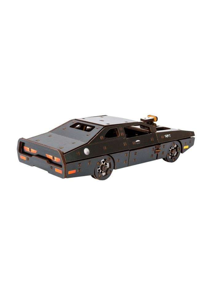 Дерев'яний 3D конструктор "Fast Furious" Puz-62519, 125 деталей, чорний PuzzleOK (333703134)