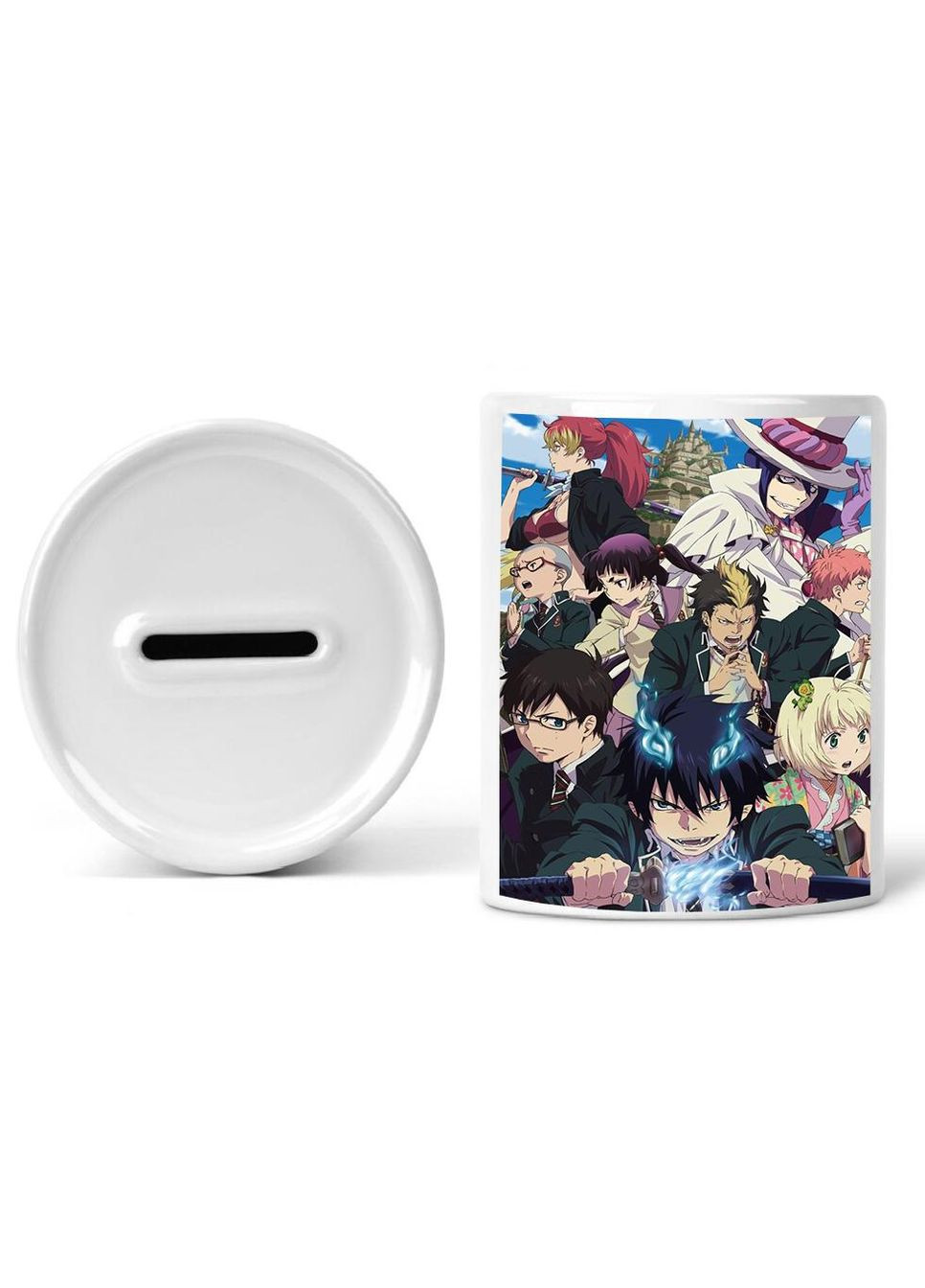 Скарбничка, копілка для грошей Аніме Синій екзорцист #0001 біла керамічна No Brand (315044483)