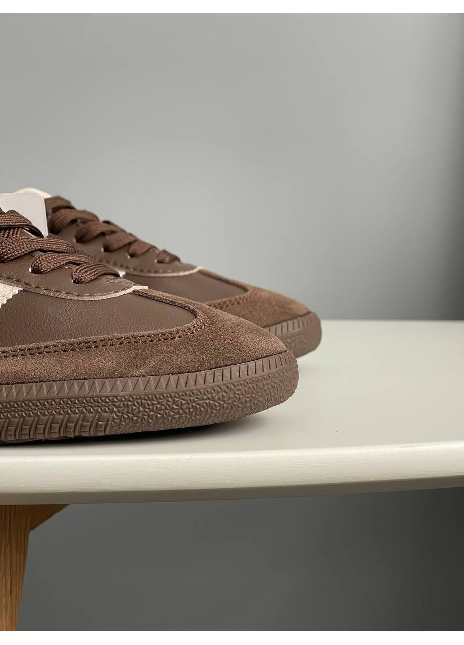 Кроссовки женские Adidas Samba Brown Beige | Адидас Самба коричневые No Brand коричневые демисезоны (356764826)