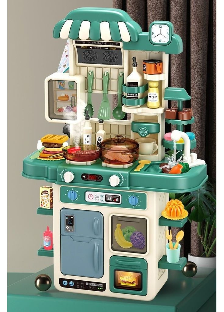 Весела дитяча кухня з ефектами світла, звуку та пари Зелена G 793 00694, 48 предметів — «Кулінарна Пригода» Fun Game (327217668)