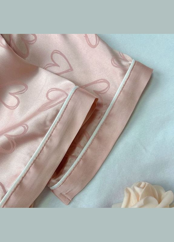Розовая женская пижама victoria розовый рубашка + шорты No Brand