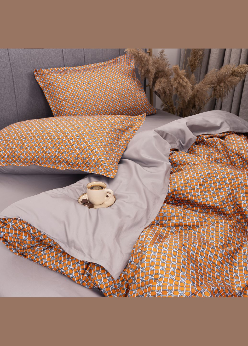 Комплект постільної білизни Євро Сатин Єгипетська бавовна 18 Viluta (365289730)