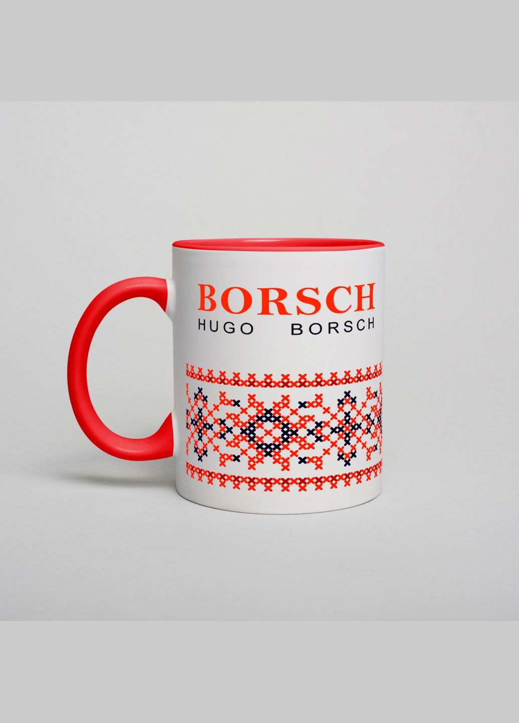 Чашка "Hugo borsch", Червоний, англійська, Крафтова коробка, 330 мл BeriDari (360429200)