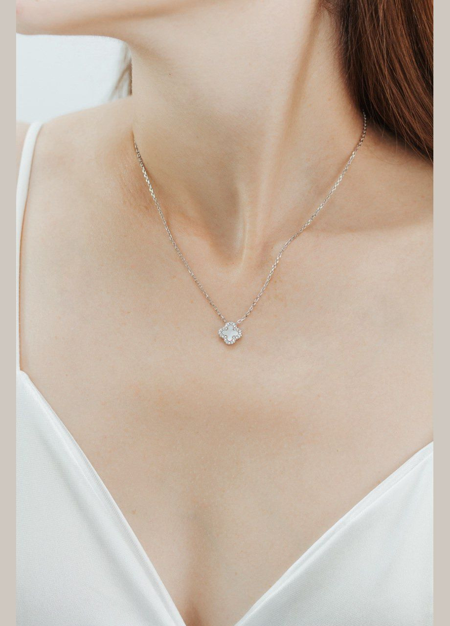 Колье серебряное в стиле Ван Клифф 9560339б, размер No Brand (317577533)