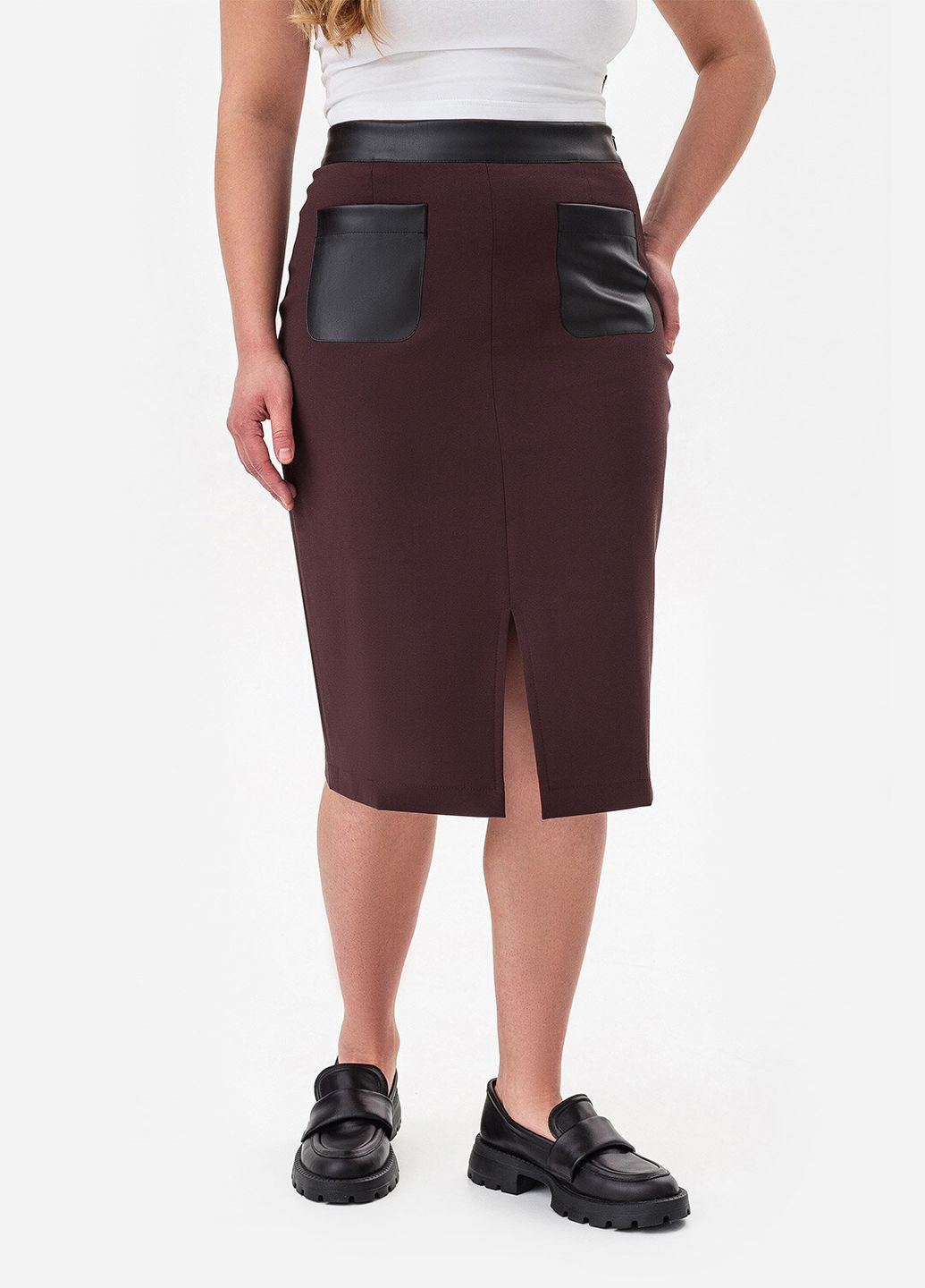 Красная однотонная юбка margo Garne