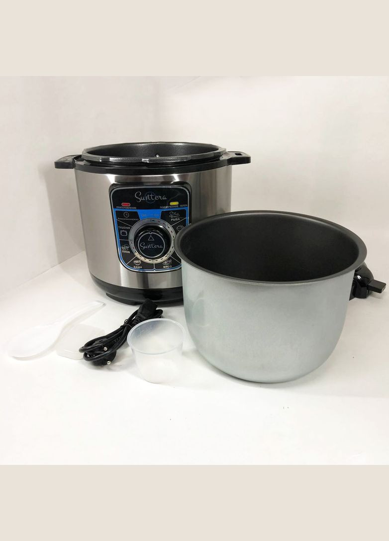 Мультиварка-скороварка SPC-1100 1000 Вт, пароварка для кухни бытовая, антипригарные рисоварки Suntera (364665111)