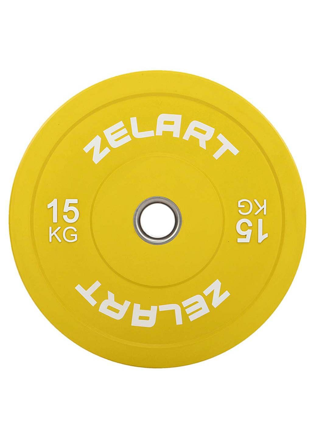 Млинці диски бамперні для кросфіту гумові TA-7797 15 кг Zelart (286043629)