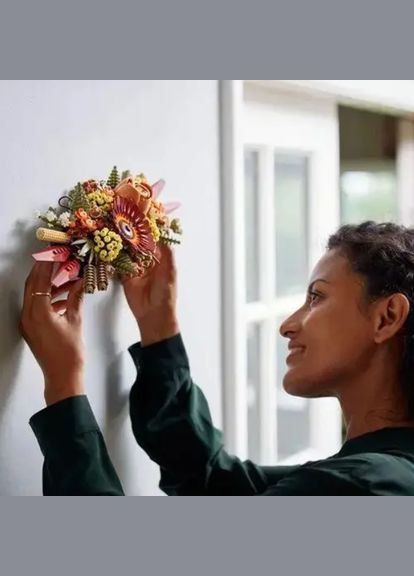 Декоративный конструктор Композиция из сухоцветов 812 деталей для дома 40/13 см, конструктор головоломка No Brand (329867782)