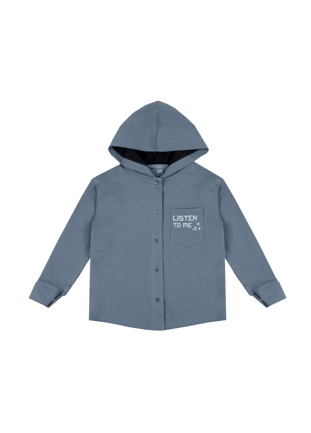 Серая повседневный рубашка с надписями GABBI