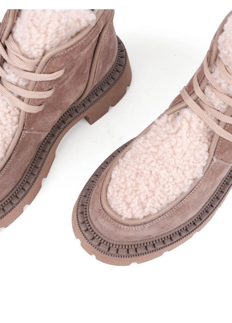 Зимние женские ботинки 401-003 серый велюр Attizzare тканевые