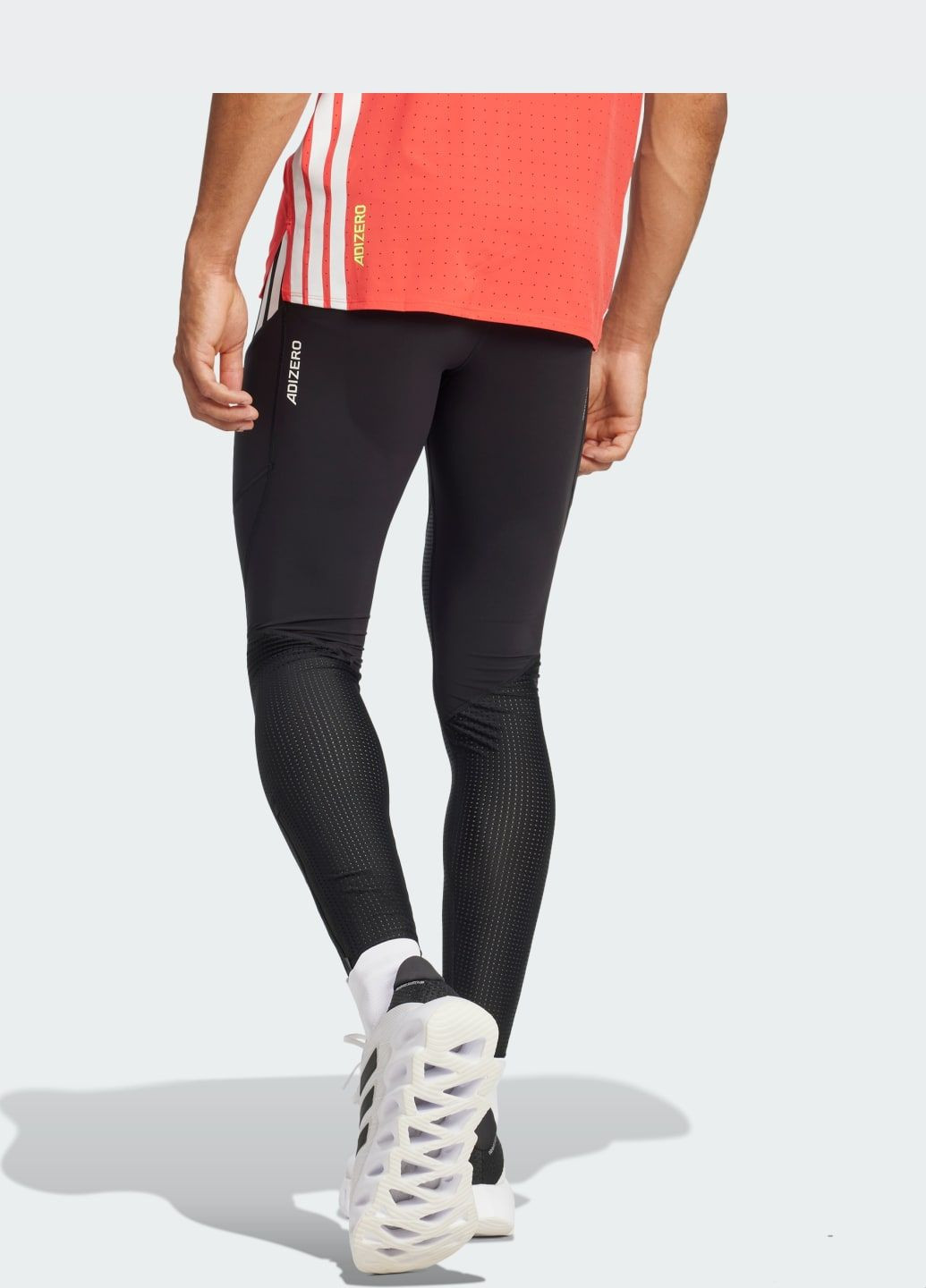 Черные демисезонные тайтсы для бега adizero running long adidas