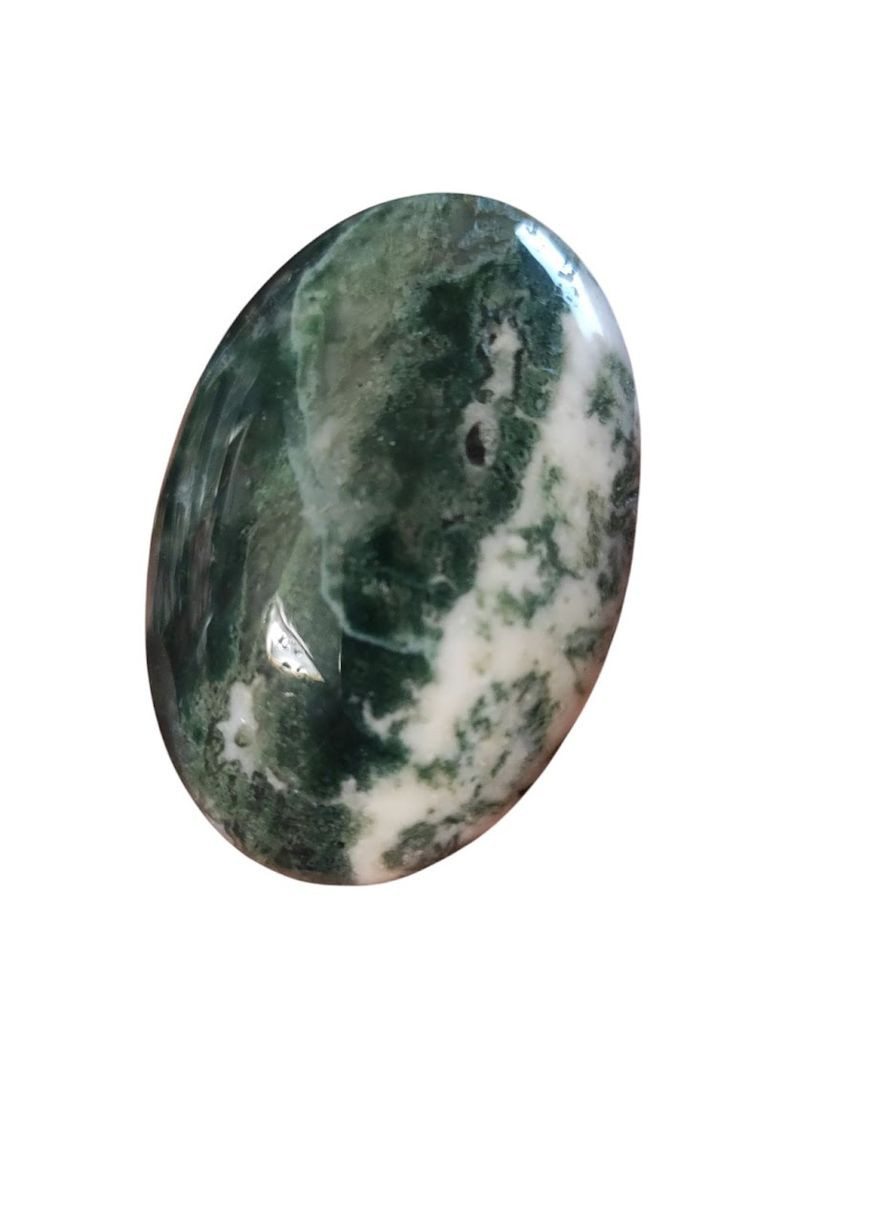 Крупный обработанный камень Мохового агата 1 шт, размер 60 мм(3) No Brand (329445665)