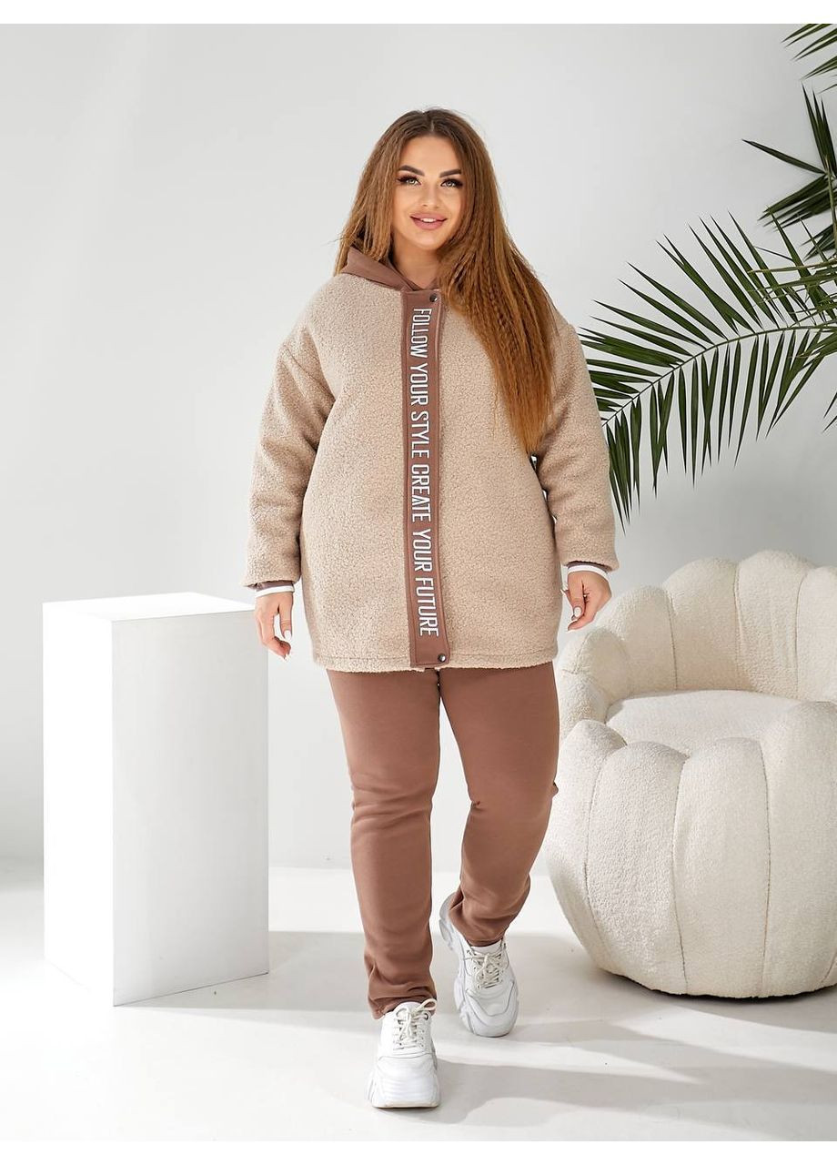 Костюм 3йка (куртка с Тедди + свитшот + штаны) (ЗАМЕР В ОПИСАНИИ) DK/DL Мода без кордонів (366062375)