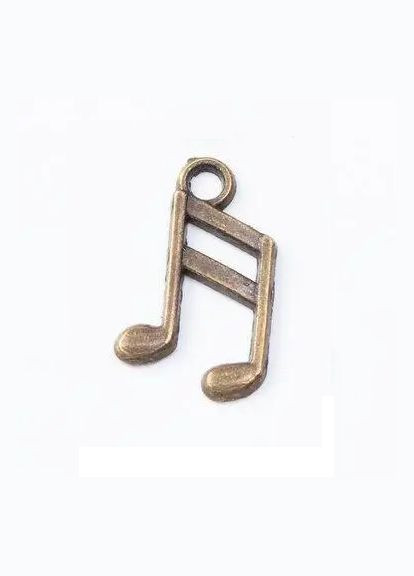 Подвески Кулон музыкальная нота Античная бронза 15 мм х 9 мм х 1 мм Finding (333707901)