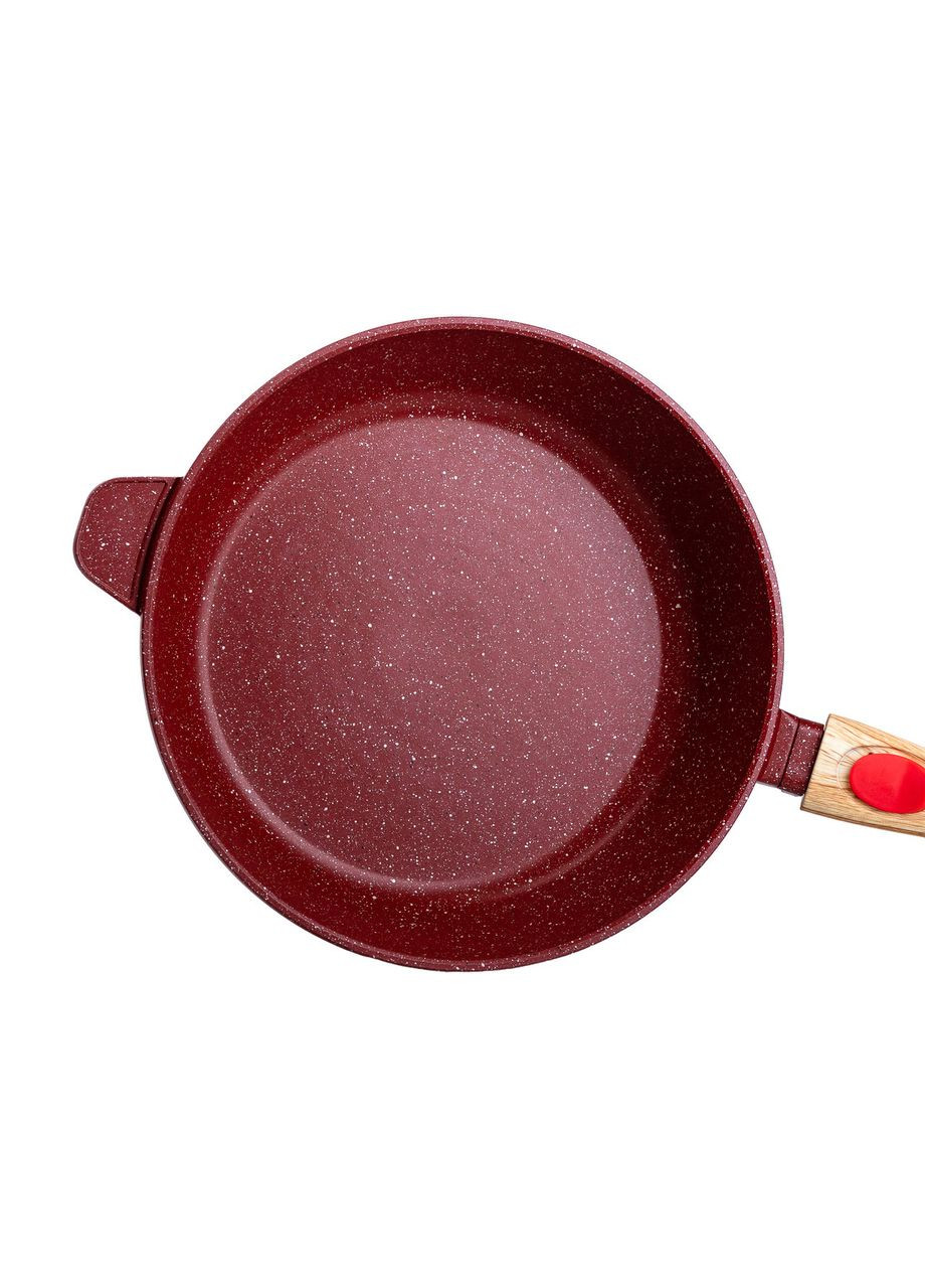 Алюмінієва глибока сковорода (2,8 л) зі скляною кришкою Ø 26 см Червоний HP-4-464R MGC (370800647)